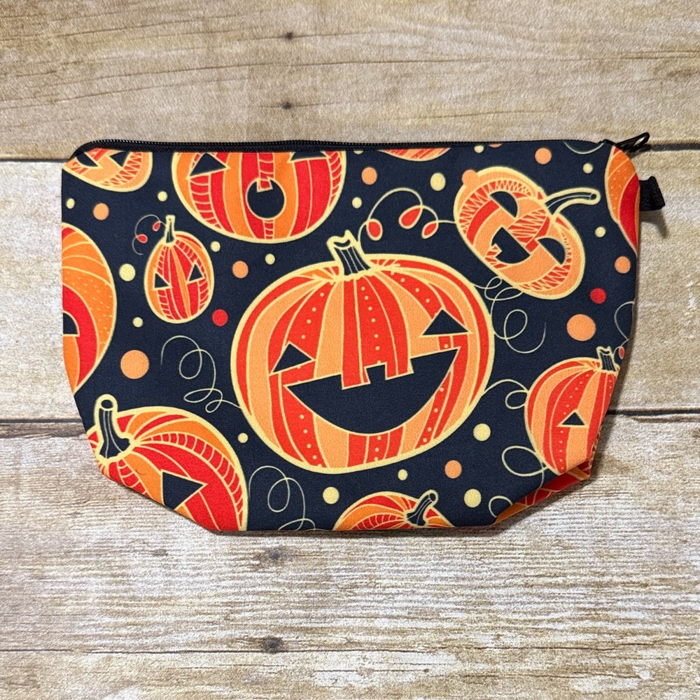 Halloween Pumpkin Print Pouch